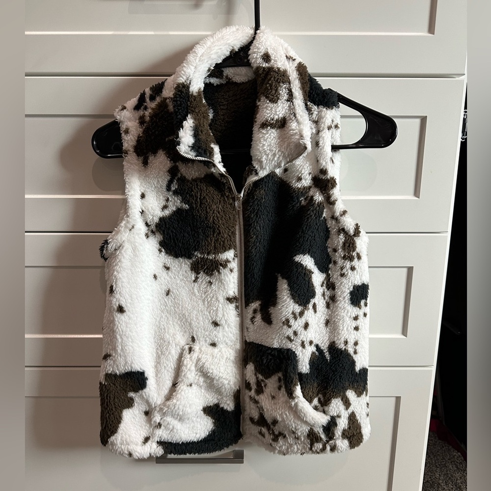Cow print vest